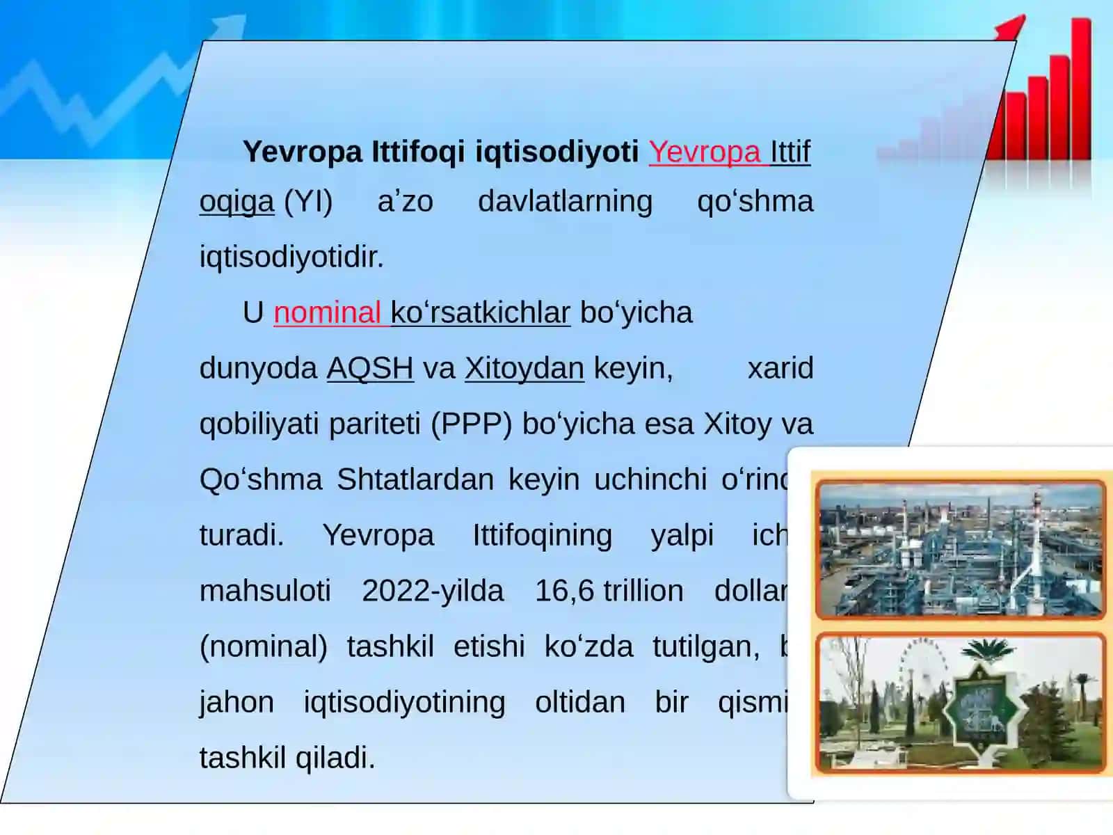 Yevropadavlatlarining iqtisodiyo’sish ko’rsatkichlari 3