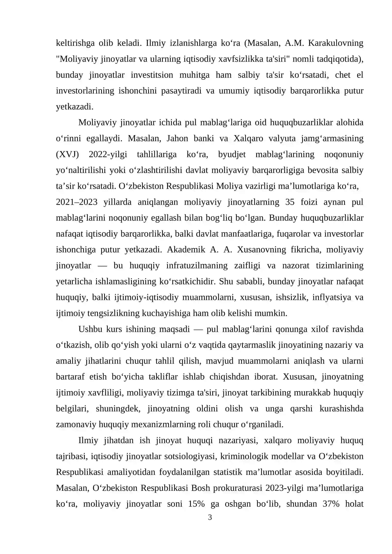 PUL MABLAG’LARINI QONUNGA XILOF  RAVISHDA  O’TKAZISH YOKI  OLIB QO’YISH, YOXUD ULARNI  O’Z VAQTIDA  QAYTARMASLIK JINOYATINING JINOIY HUQUQIY  TAVSIFI  (NAZARIYA VA AMALIYOT) 3