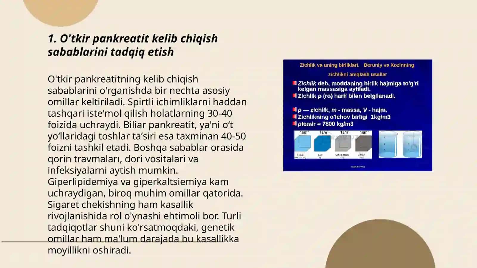 O'tkir pankreatit kelib chiqishi va davolashning biokimyoviy asoslari 3