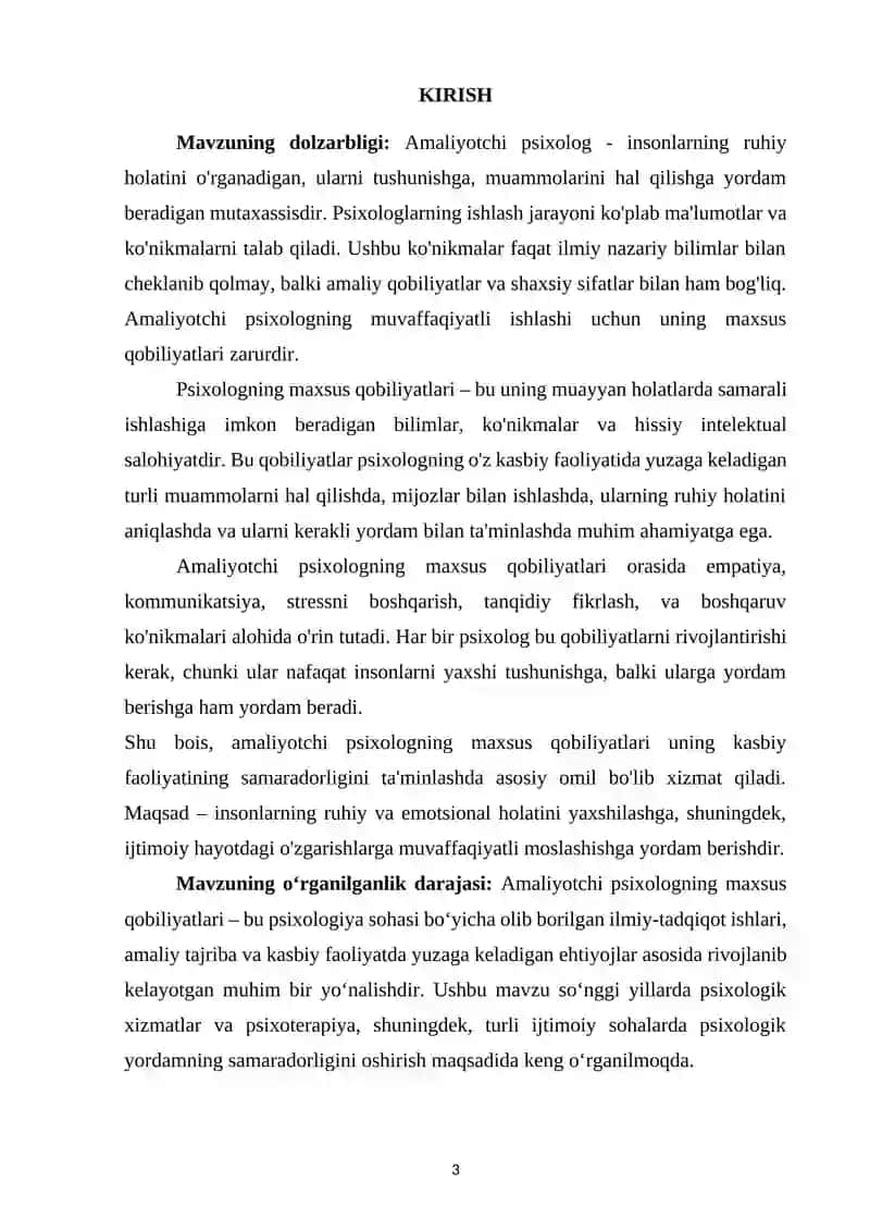 Amaliyotchi psixologning maxsus qobilyatilari 3