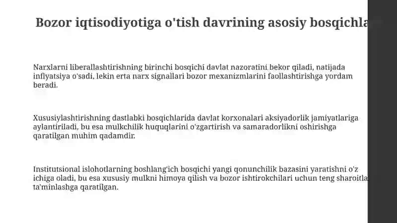 Bozor iqtisodiyotiga o' tayotgan davlatlarning iqtisodiy rivojlanish modellari 3