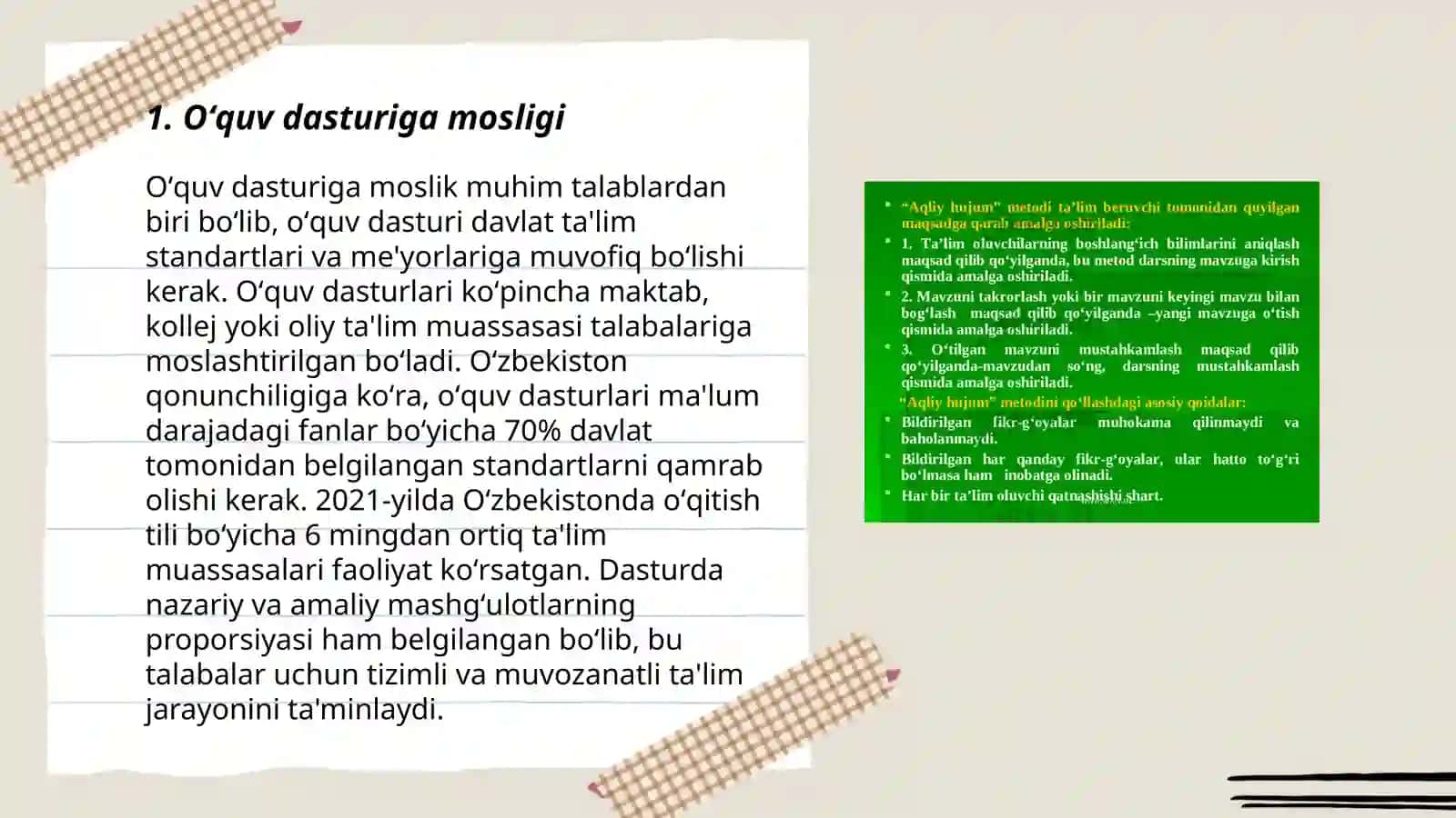 Savod oʻrgatish davri oʻqish va yozuv darslariga qoʻyiladigan talablar 3