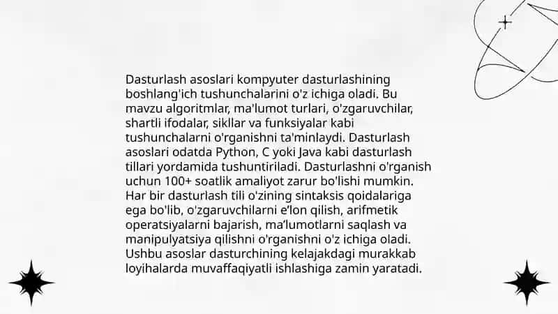 Dasturlash asoslari 3