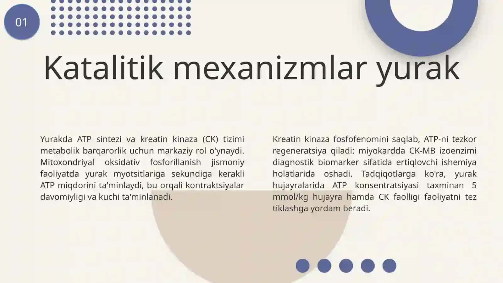 Yurak va mushak faoliyatida fermentlarning biokimyoviy ahamiyati 3