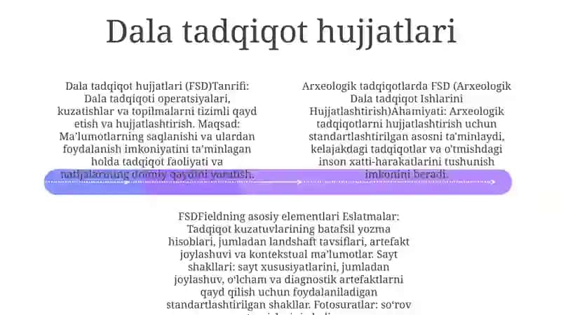 Arxeologik Dala Tadqiqot Ishlarini Hujjatlashtirish 3