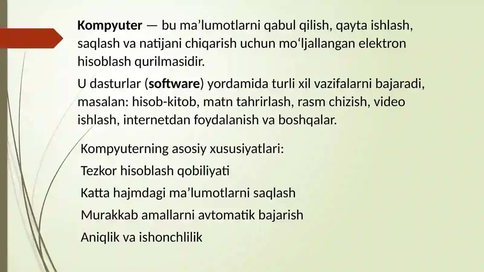 Tibbiyotda axborot texnologiyalari fanidan “kompyuter” mavzusi haqida tayyorlagan taqdimoti 3