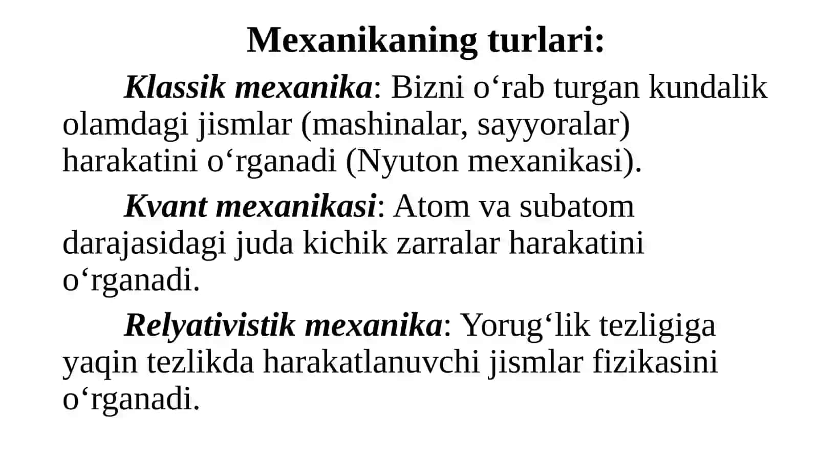 Dinamika qonunlari 3
