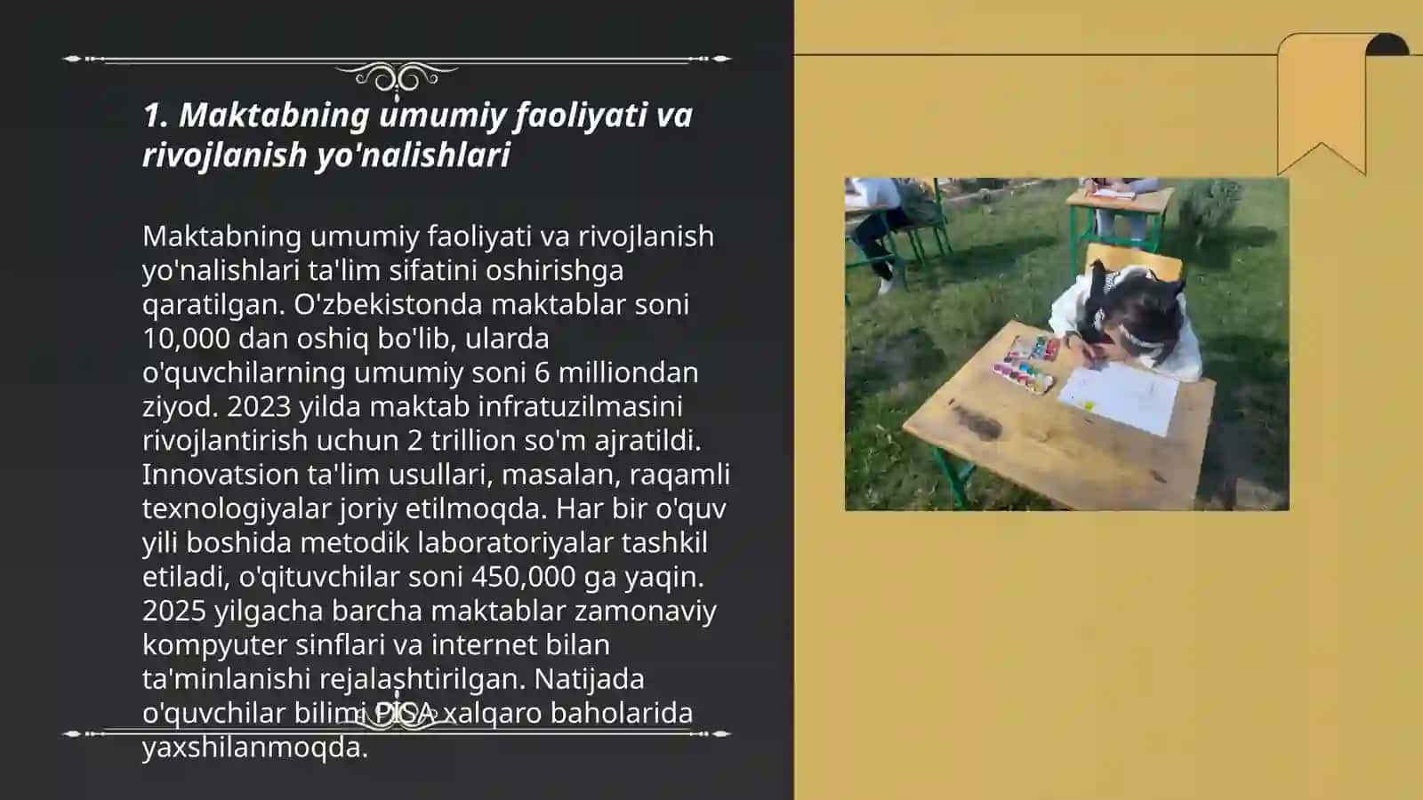 Denov tuman 14-son bolalar musiqa va sanʼat maktabining 2024 |2025 oʻquv yili 1-yarim yillik hisoboti 3