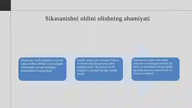Ishlab chiqarishda sikaslanishlardi oldini olish tehnika hafsizligini ahmayati 3