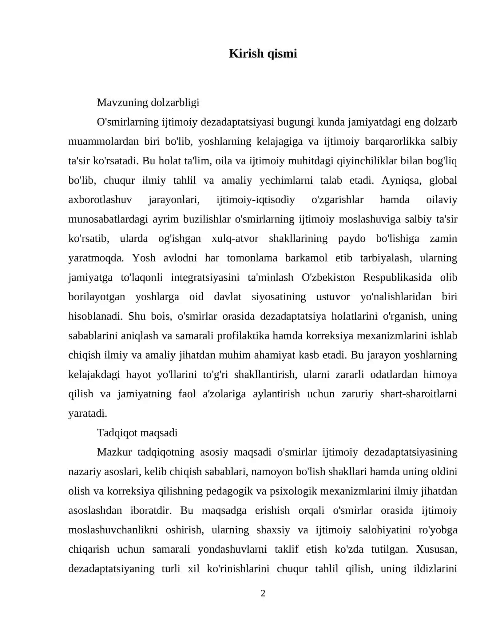 O'smirlarning ijtimoiy dezataptatsiyasi 3