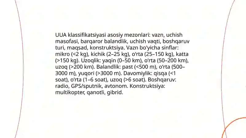 Uchuvchisiz uchish apparatlari va ularni texnik korsatkichlari 3