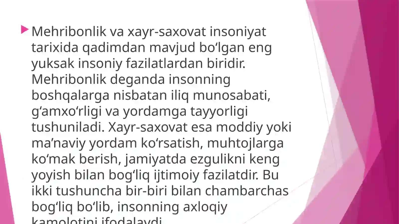 Mehribonlik va xayr-saxovat 3