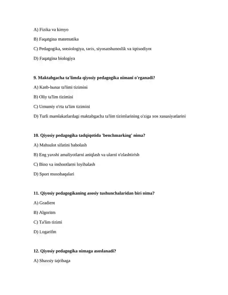 Qiyosiy Pedagogika Fanining Maqsadi va Mohiyati 3