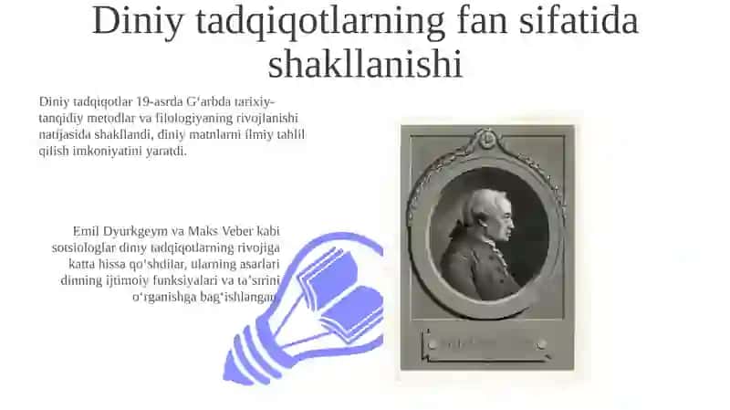 Diniy tadqiqotlar fanining shakllanishi 3
