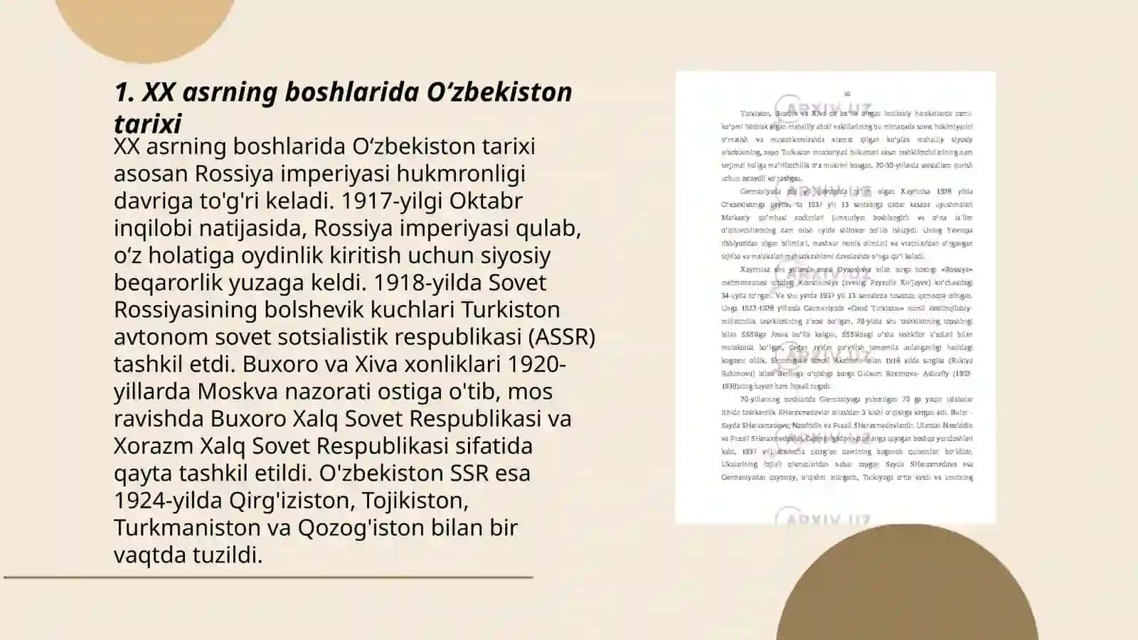 XX asrning 20-30-yillarida tarix fani 3