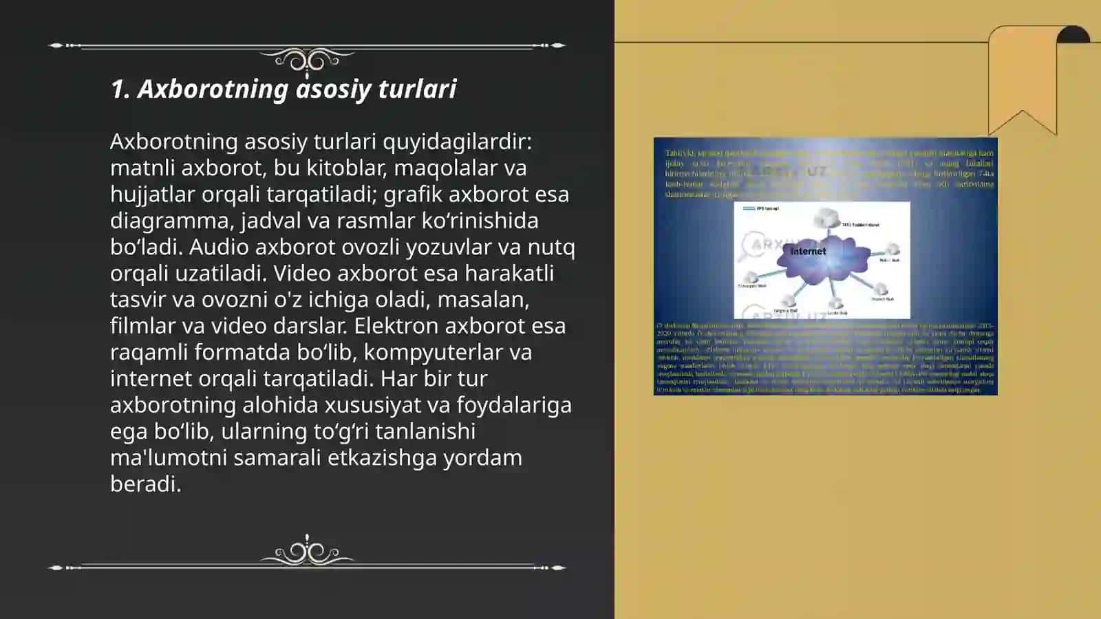 Axborot turlar va ularning tasnifi 3