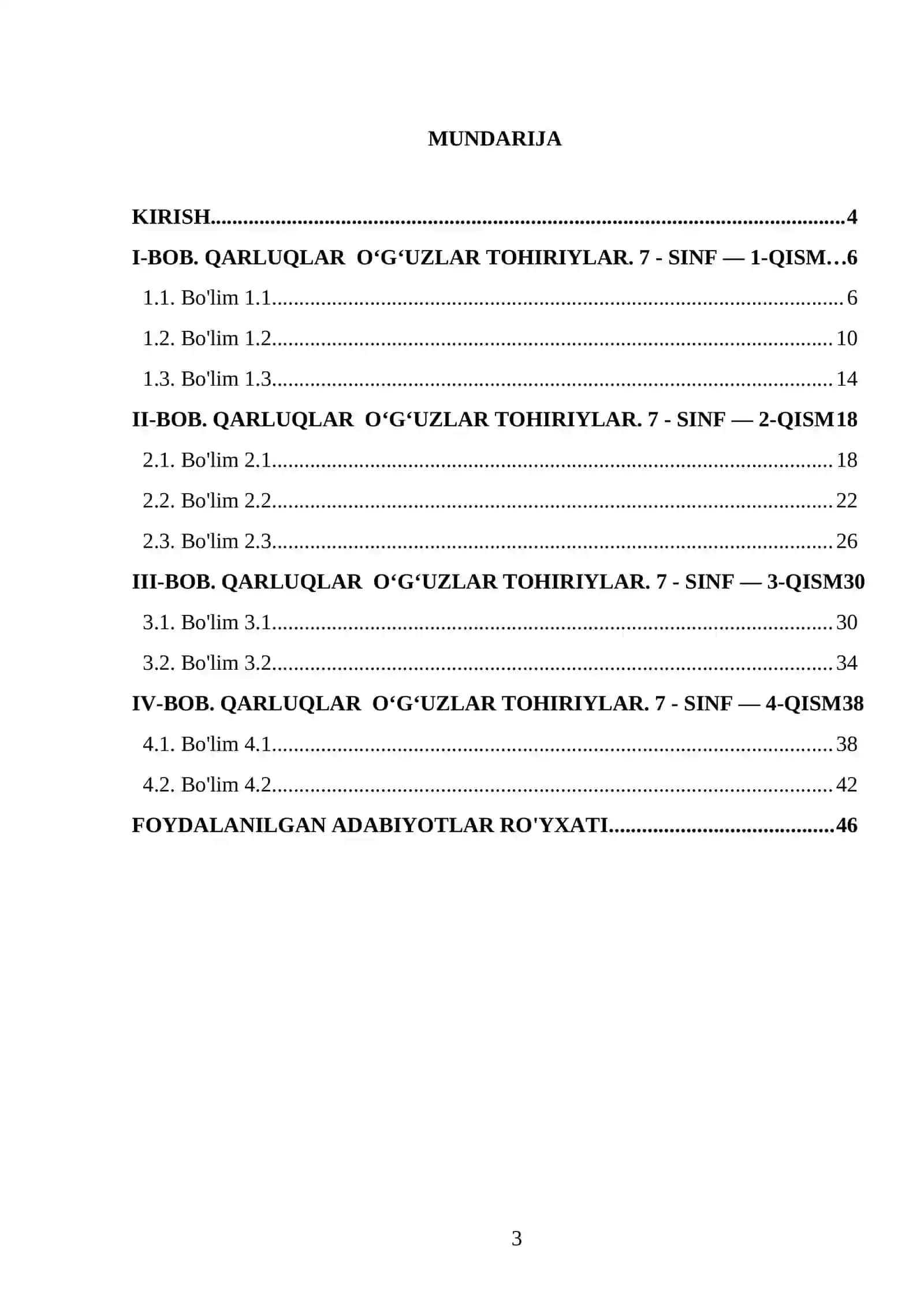 QARLUQLAR O‘G‘UZLAR TOHIRIYLAR. 7 - SINF 3