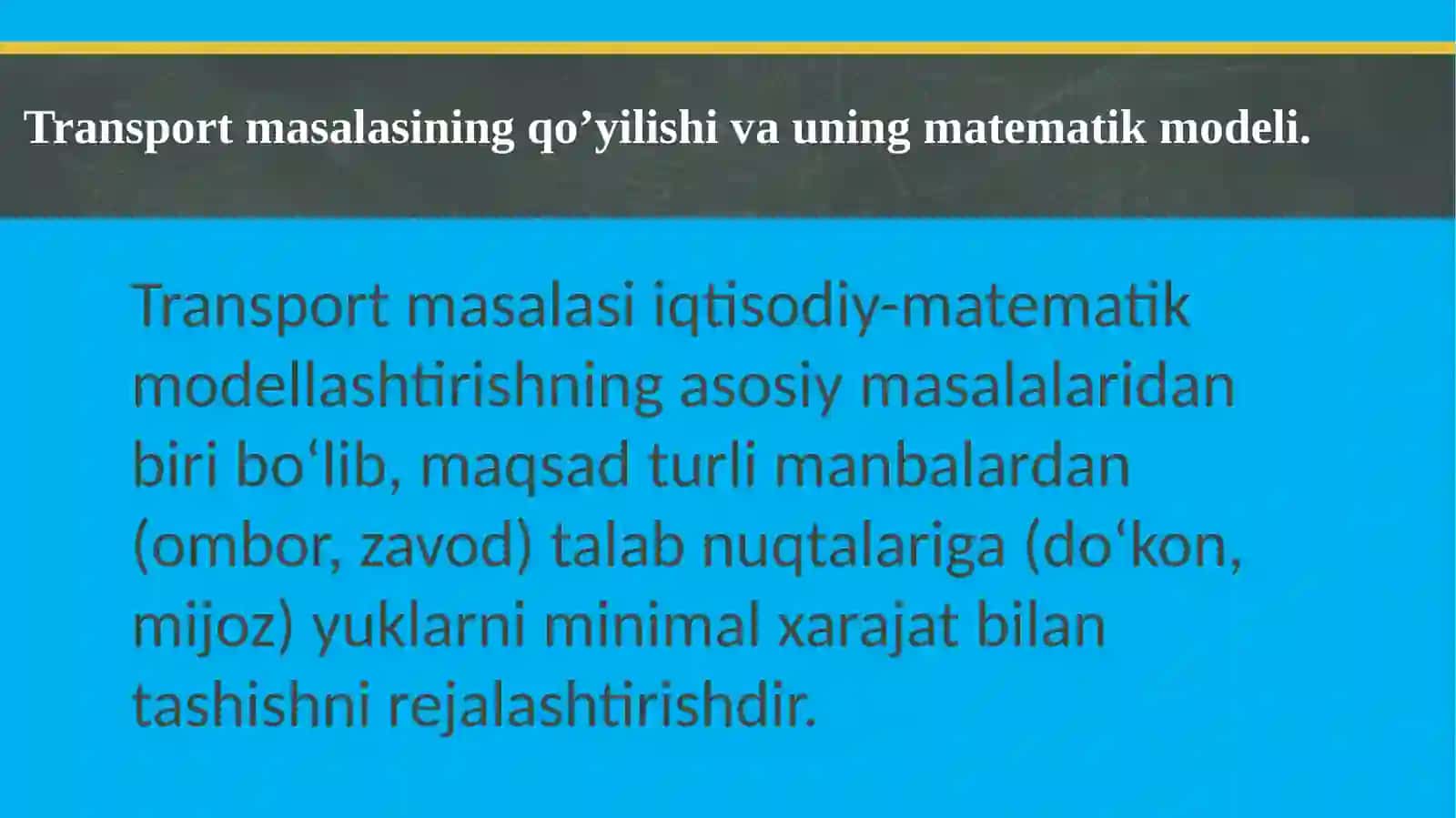 Chiziqli programmalashtirish masalalari 3
