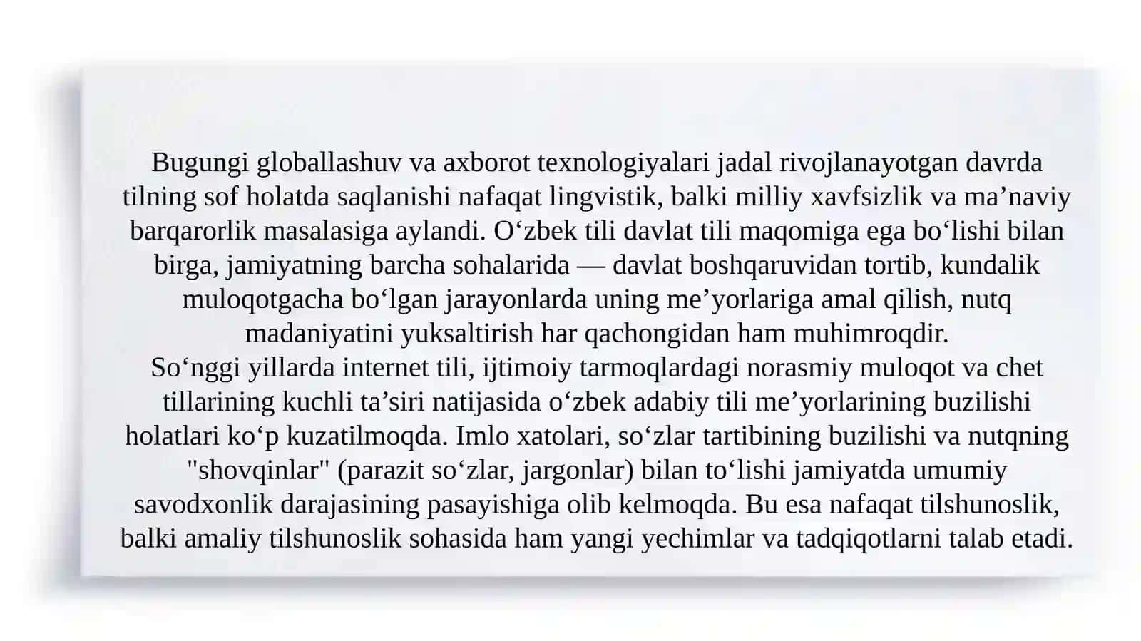 Til madaniyati va nutq savodxonligi muammolar va yechimlar 3