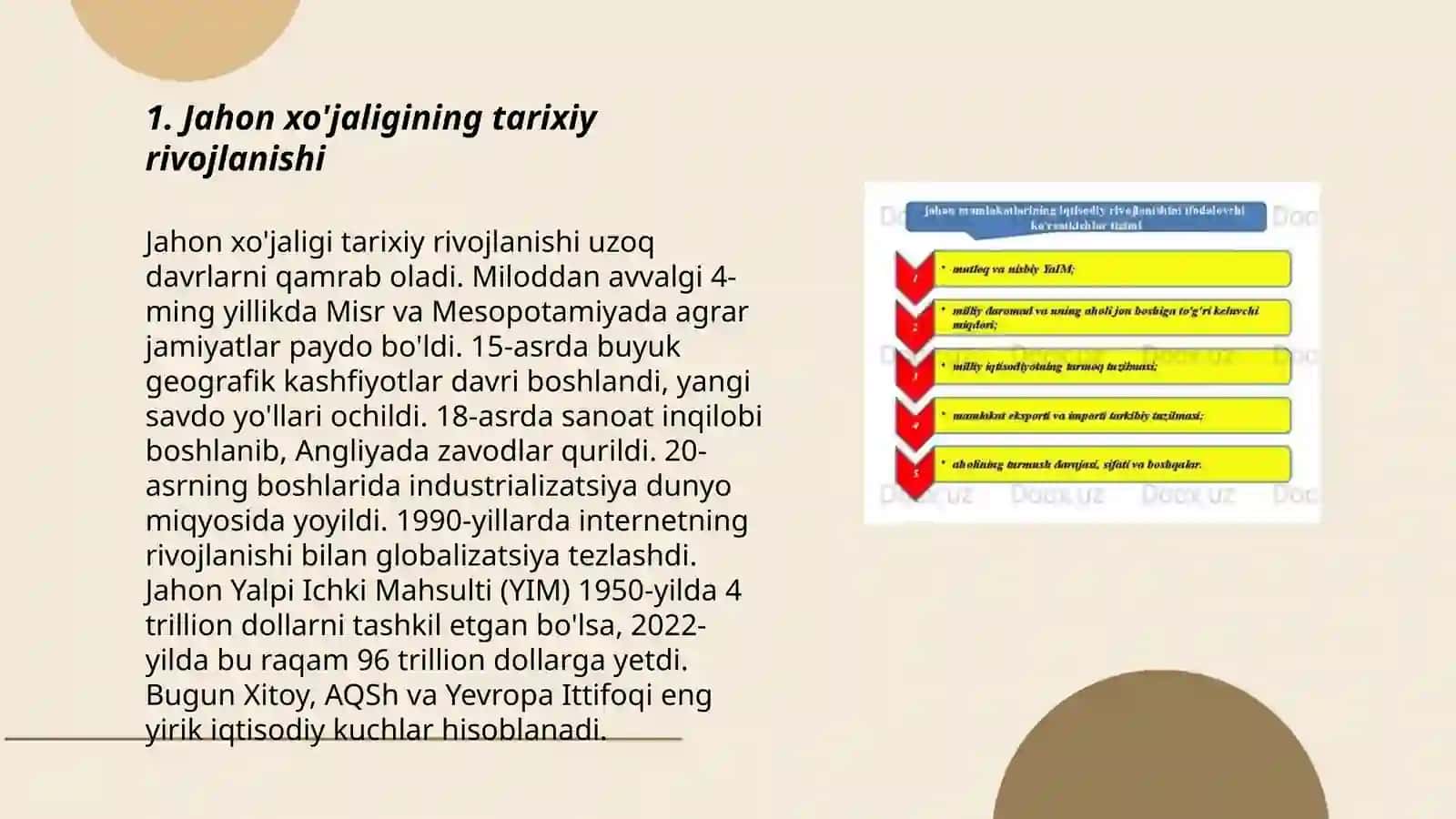 Jahon xo'jaligi va uning evalutsiyasi 3