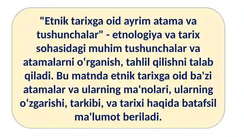 ETNIK TARIXIMIZ: ATAMALAR VA TUSHUNCHALAR 3