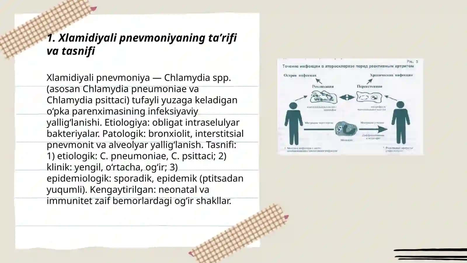 Xlamidiyali pnevmoniya. Etiologiyasi, patogenezi diagnostika davolashi 3