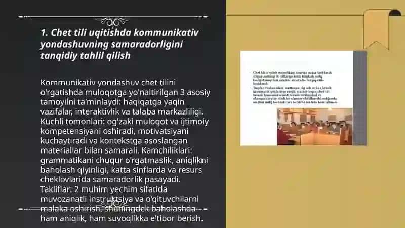 Chet tili uqitish metodlariga bag'ishlangan tanqidiy, tahliliy insho 3