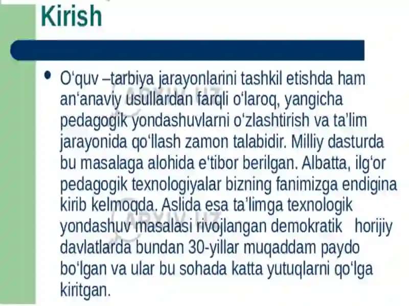 Ta’lim jarayoniga texnologik yondashuv 3