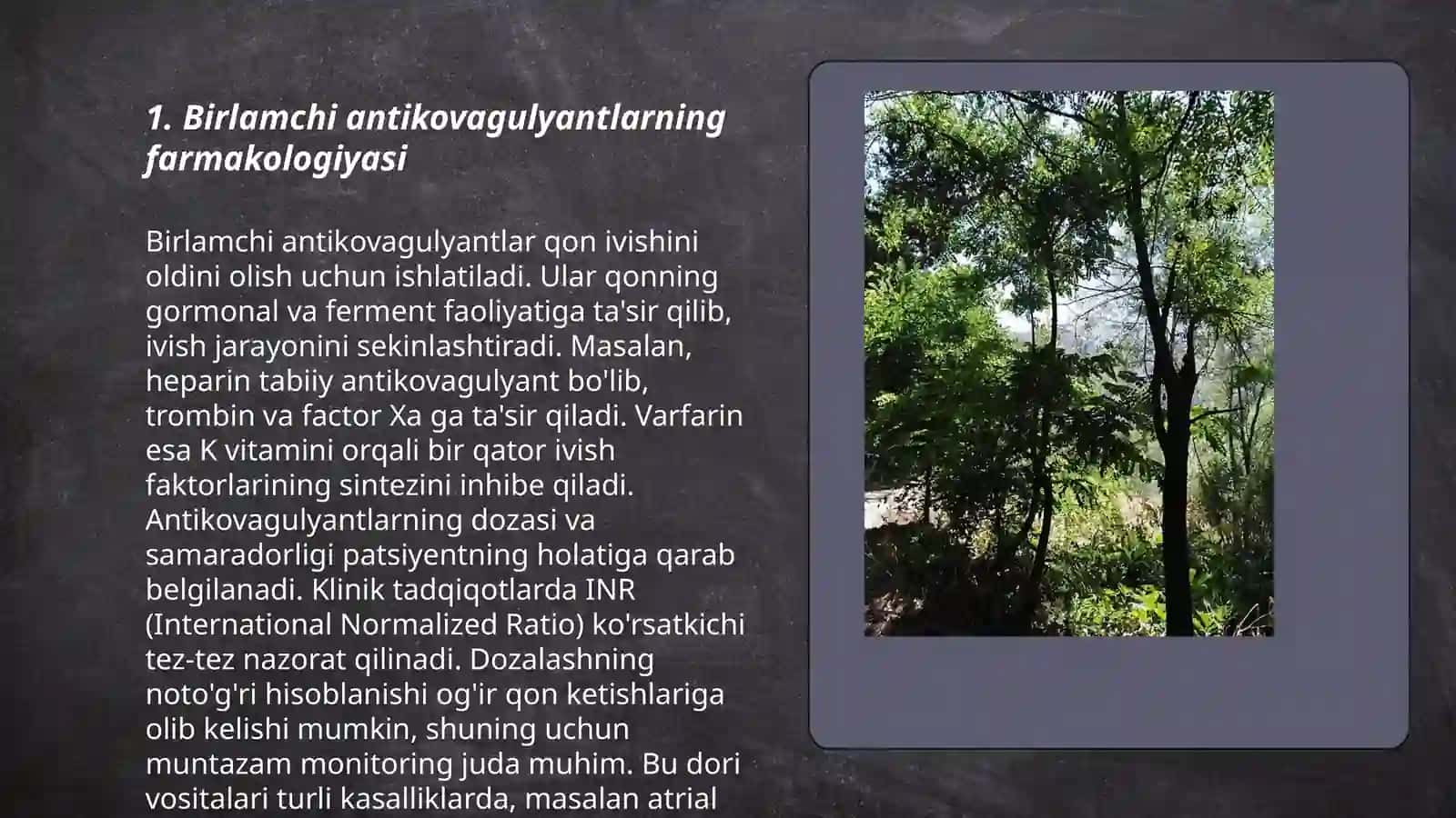 Birlamchi antikovogulyotlar tibiiyotda qo'lanilishi 3