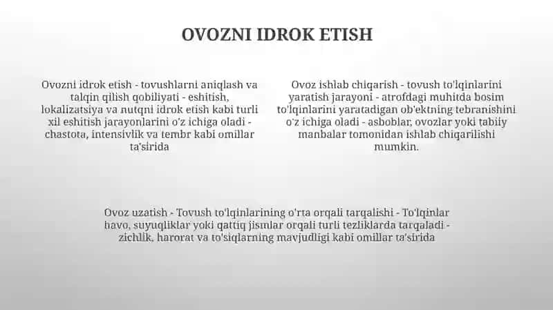 Tovush Ustida Ishlash 3