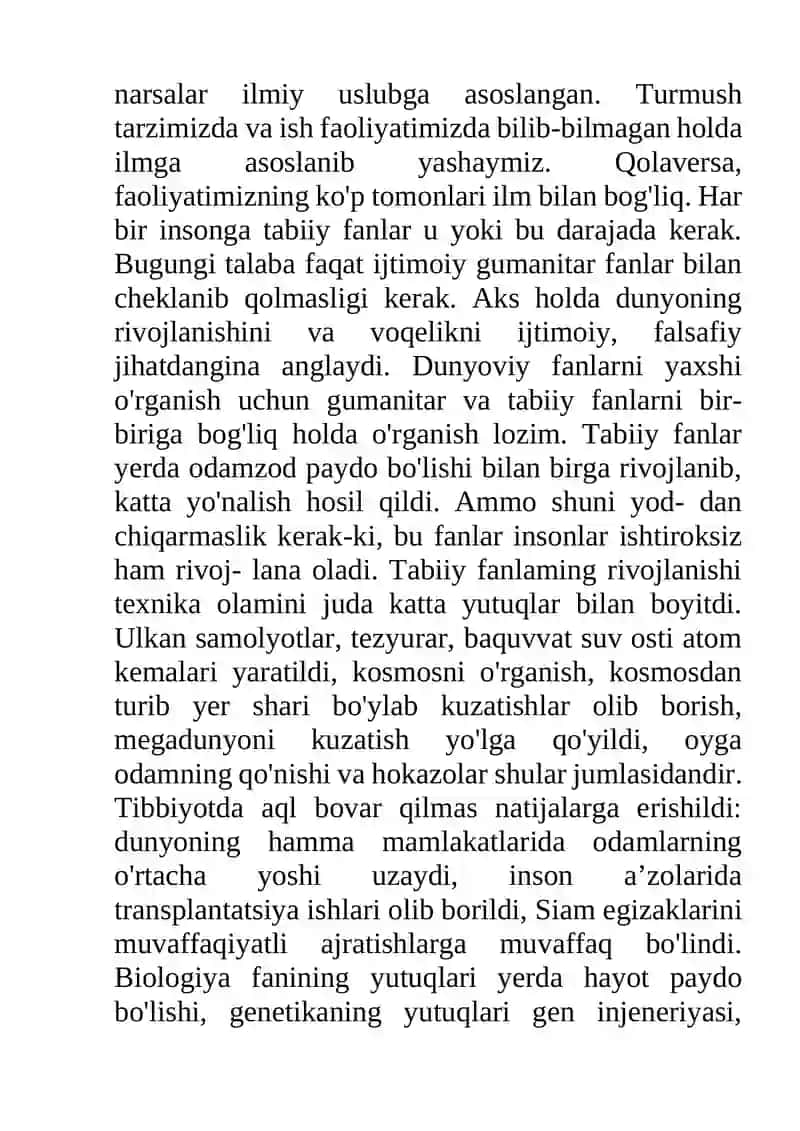 Boshlang ‘ich ta’lim tabiiy fanlarining predmeti, maqsad va vazifalari 3