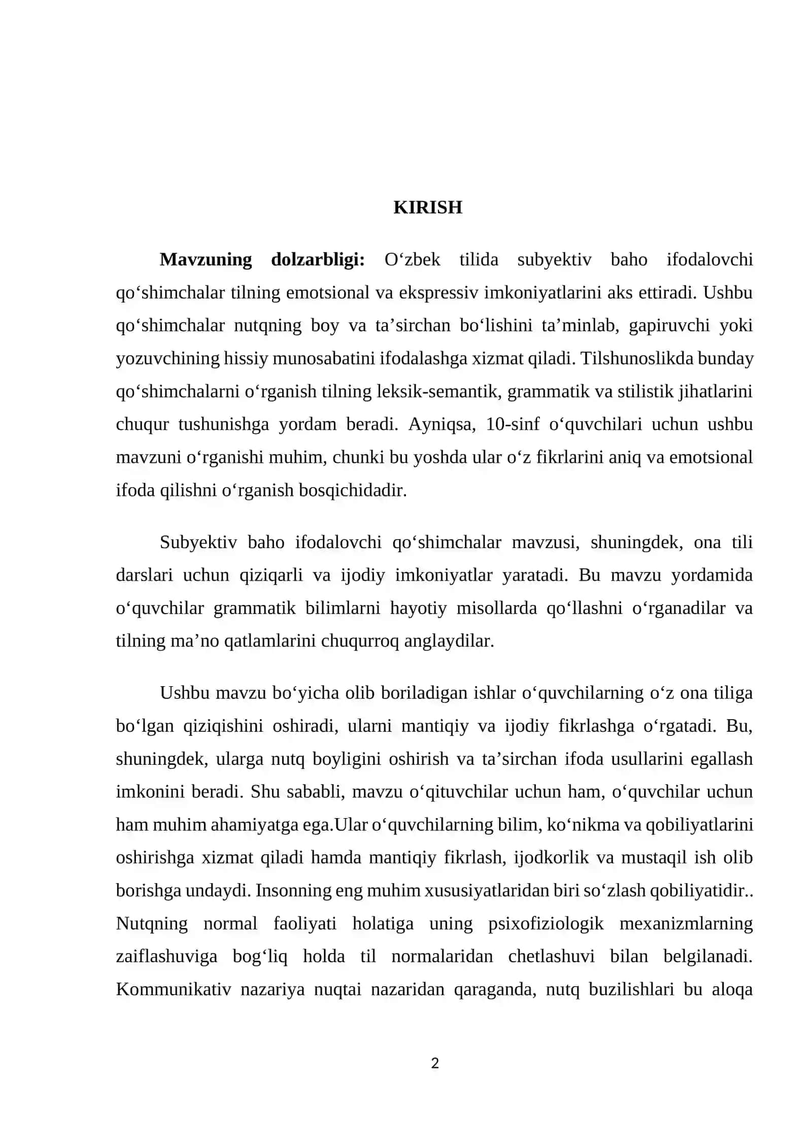 "ONA TILI O‘QITISH METODIKASI" KURS ISHI 3