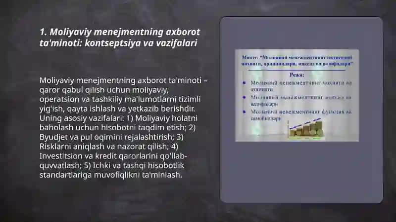 Moliyaviy menejmentning axborot ta'minot bazasi 3