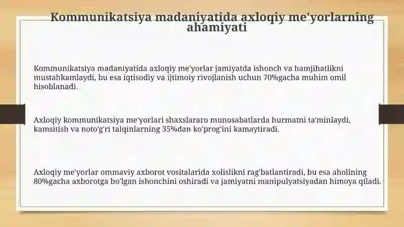 Kommunikatsiya madaniyatida axloqiy me'yorlar 3