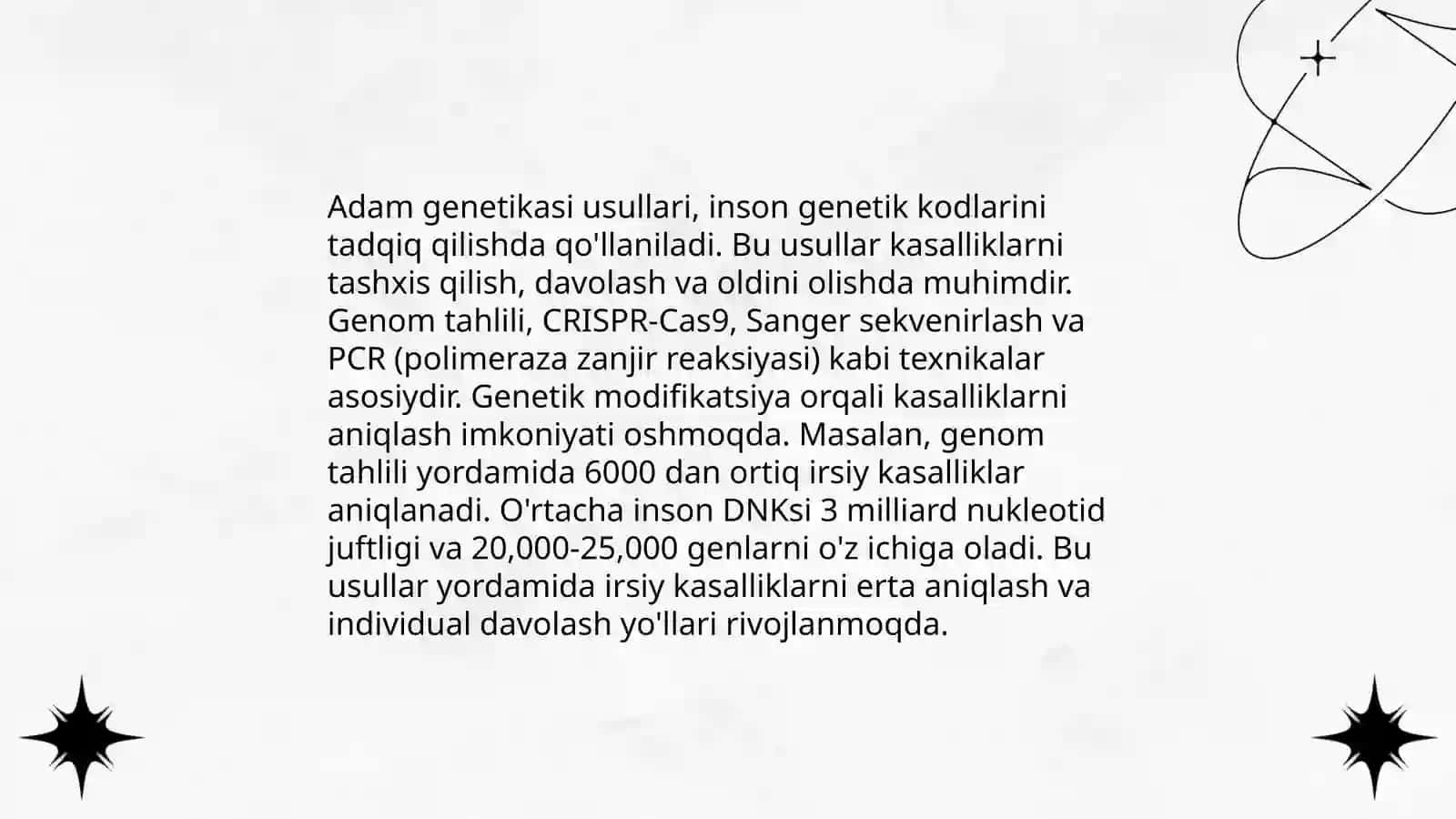 Adam genetikasining organism usullari 3