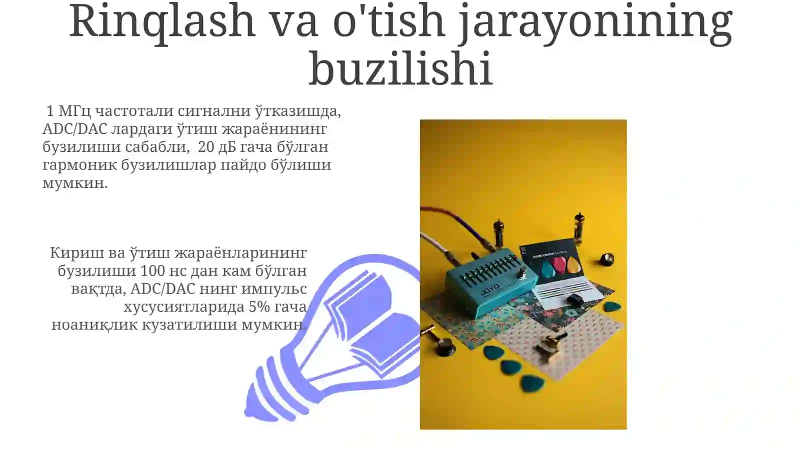 Analog-raqamli va raqamli-analog konvertorlarning impuls xarakteristikalarini aniqlash usullari 3
