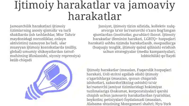 Ijtimoiy harakatlar va jamoaviy harakatlar 3