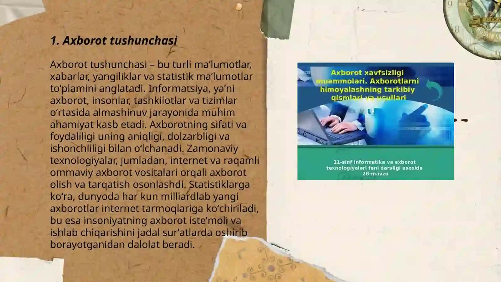 Axborot texnologiyalarining asosiy tushunchalari 3