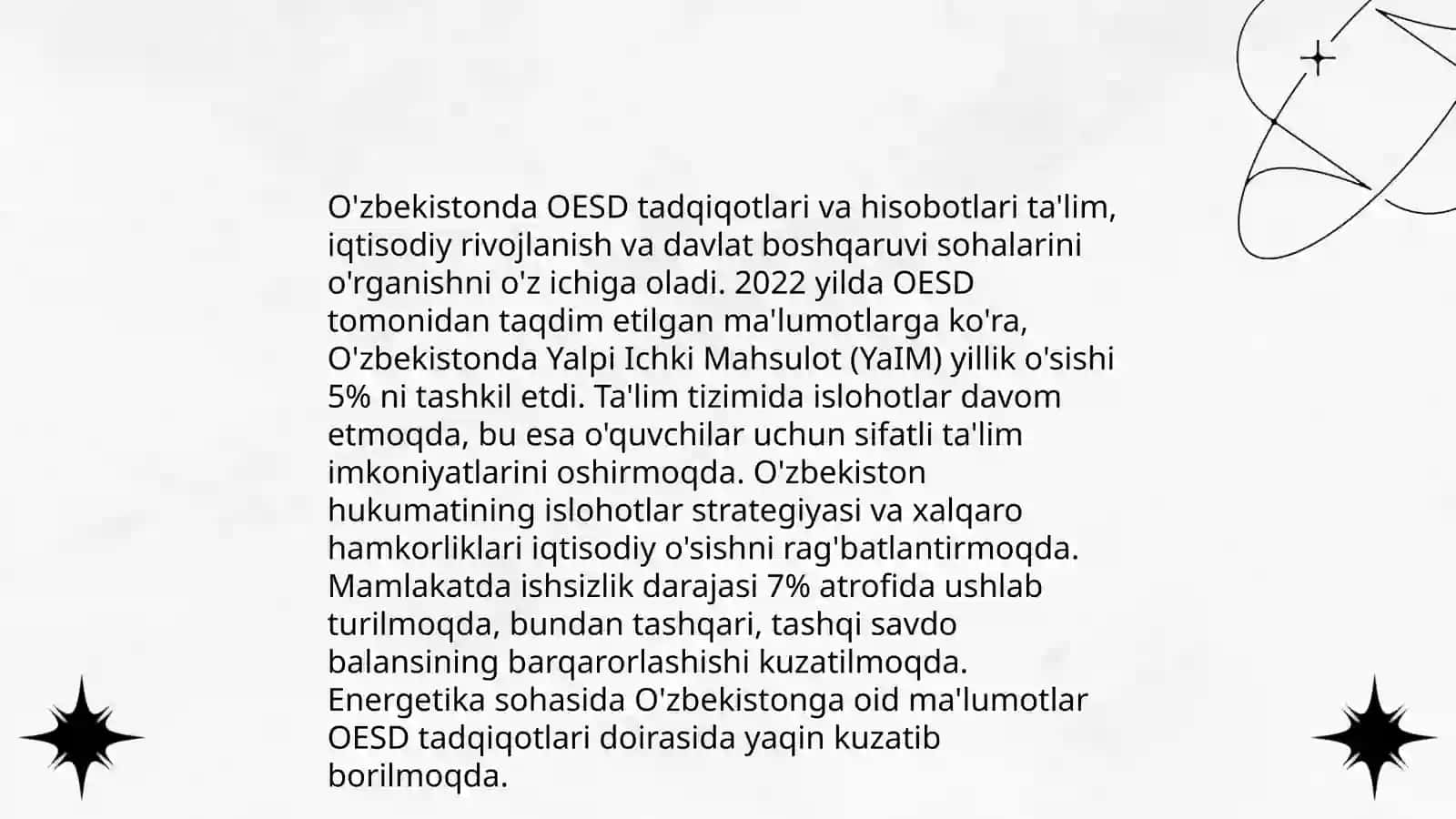 OESD tadqiqotlari va hisobotlari 3
