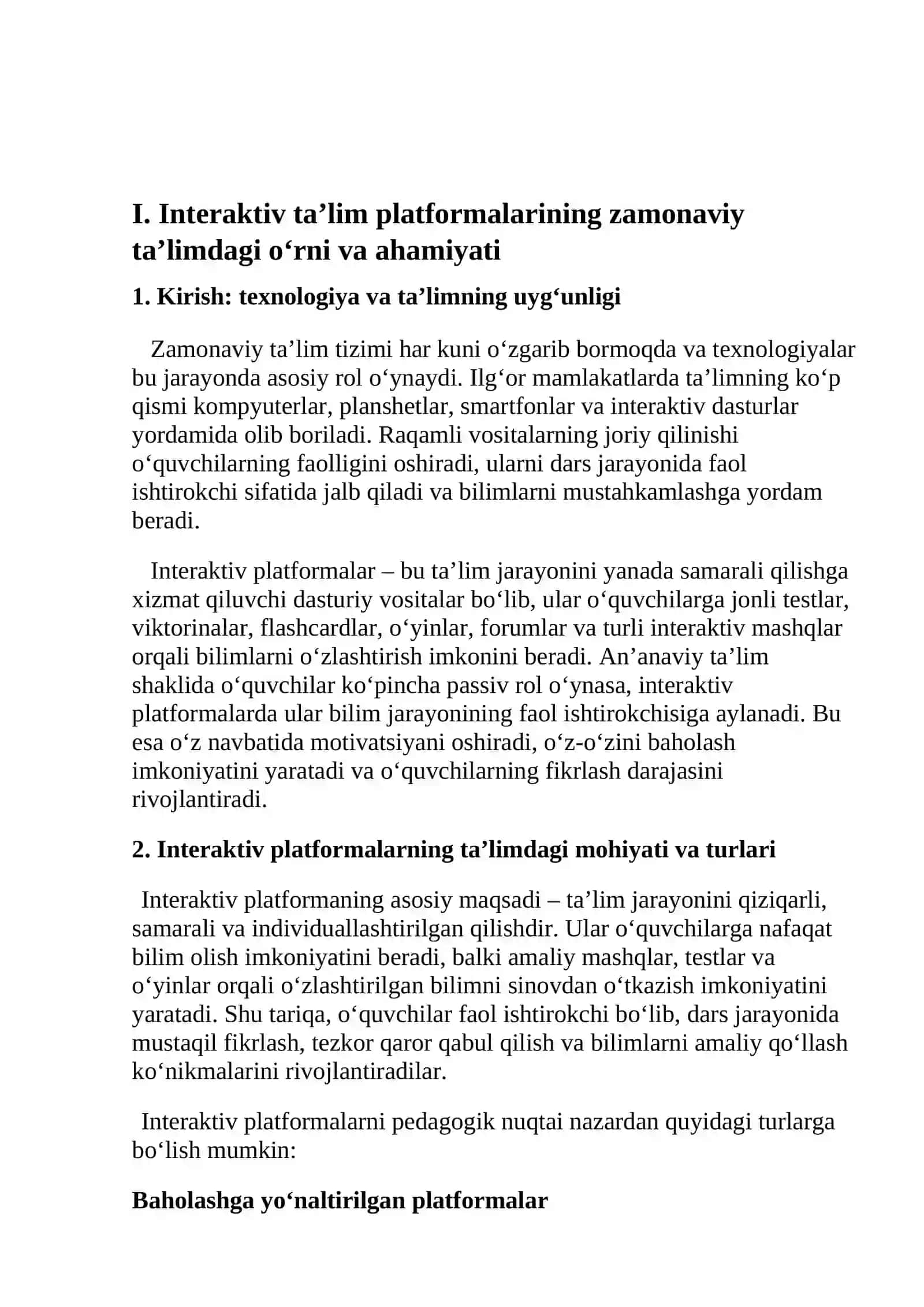 Interaktiv platformalar:Kahoot va Quizlet 3