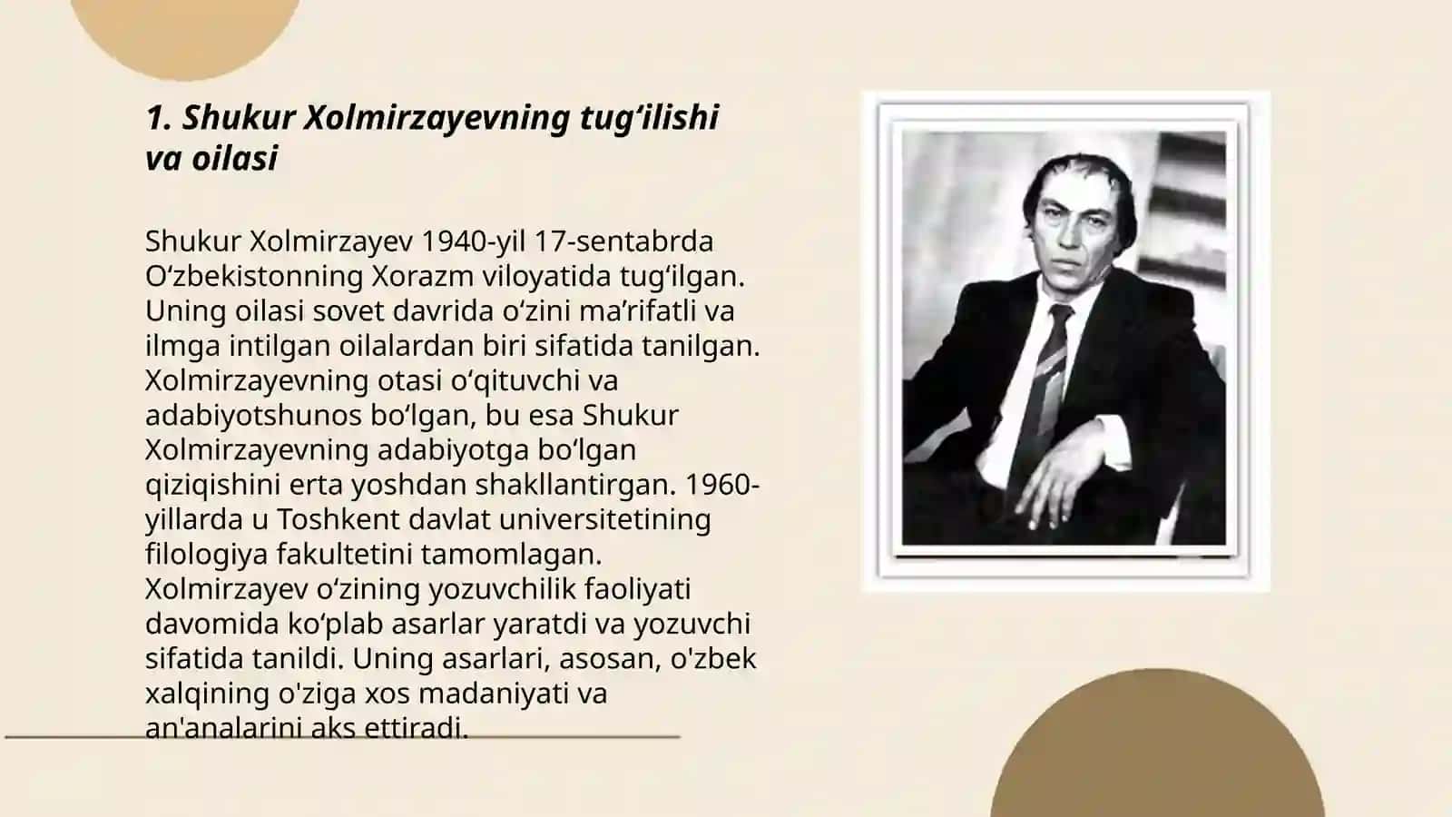 Shukur Xolmirzayev hayoti va ijodi 3