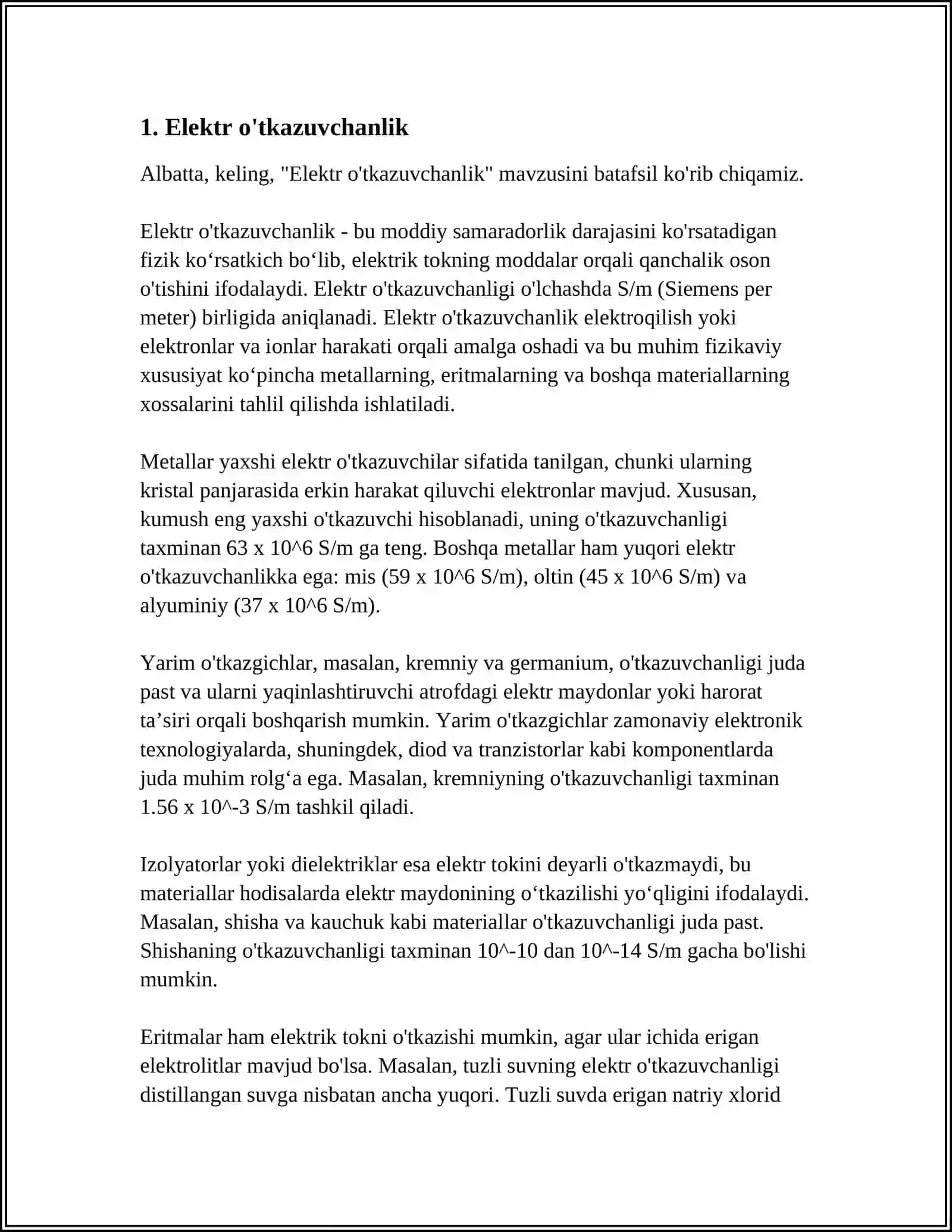 Elektr o'tkazuvchanlik 3