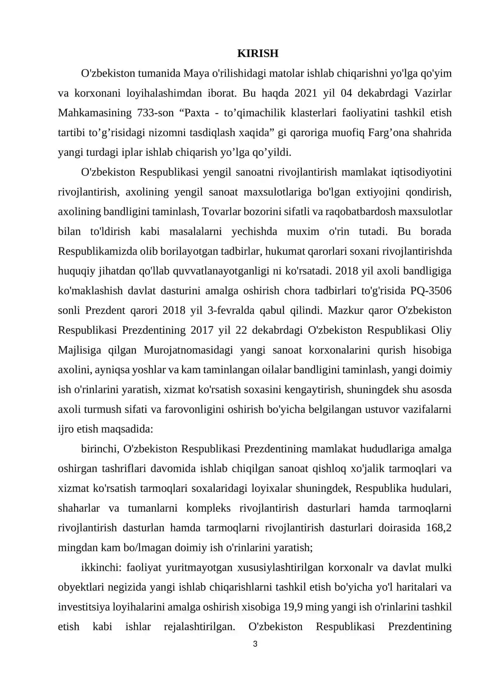 "TEXNOLOGIK JARAYONLARNI LOYIHALASH" 3