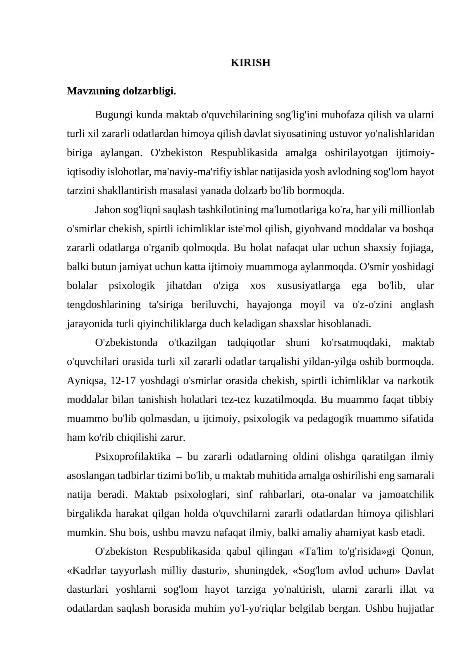 MAKTAB O'QUVCHILARINING SOG'LIQ UCHUN ZARARLI ODATLARI PSIXOPROFILAKTIKASI 3