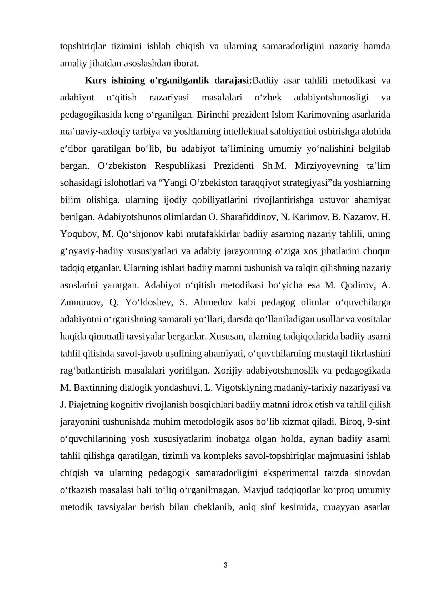 9-sinfda badiiy asarni tahlil qilishga qaratilgan savol va topshiriqlar ishlab chiqish 3