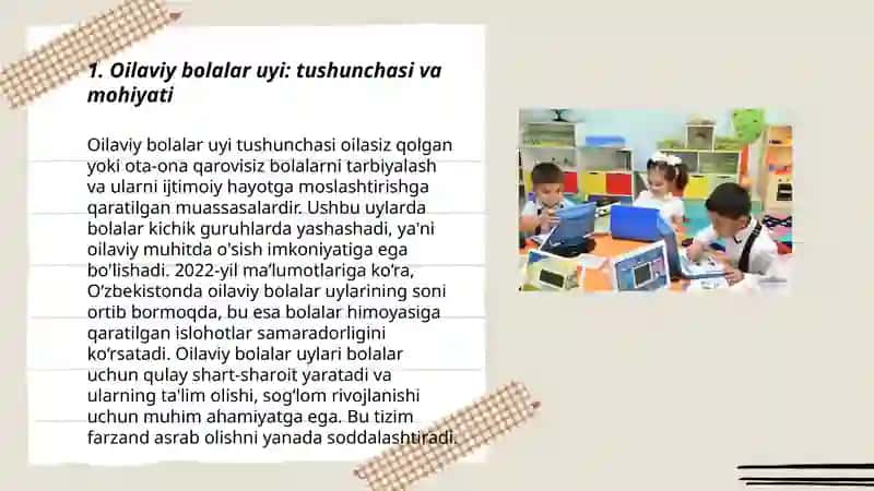 Oilaviy bolalar uyining tashkil etilishi 3
