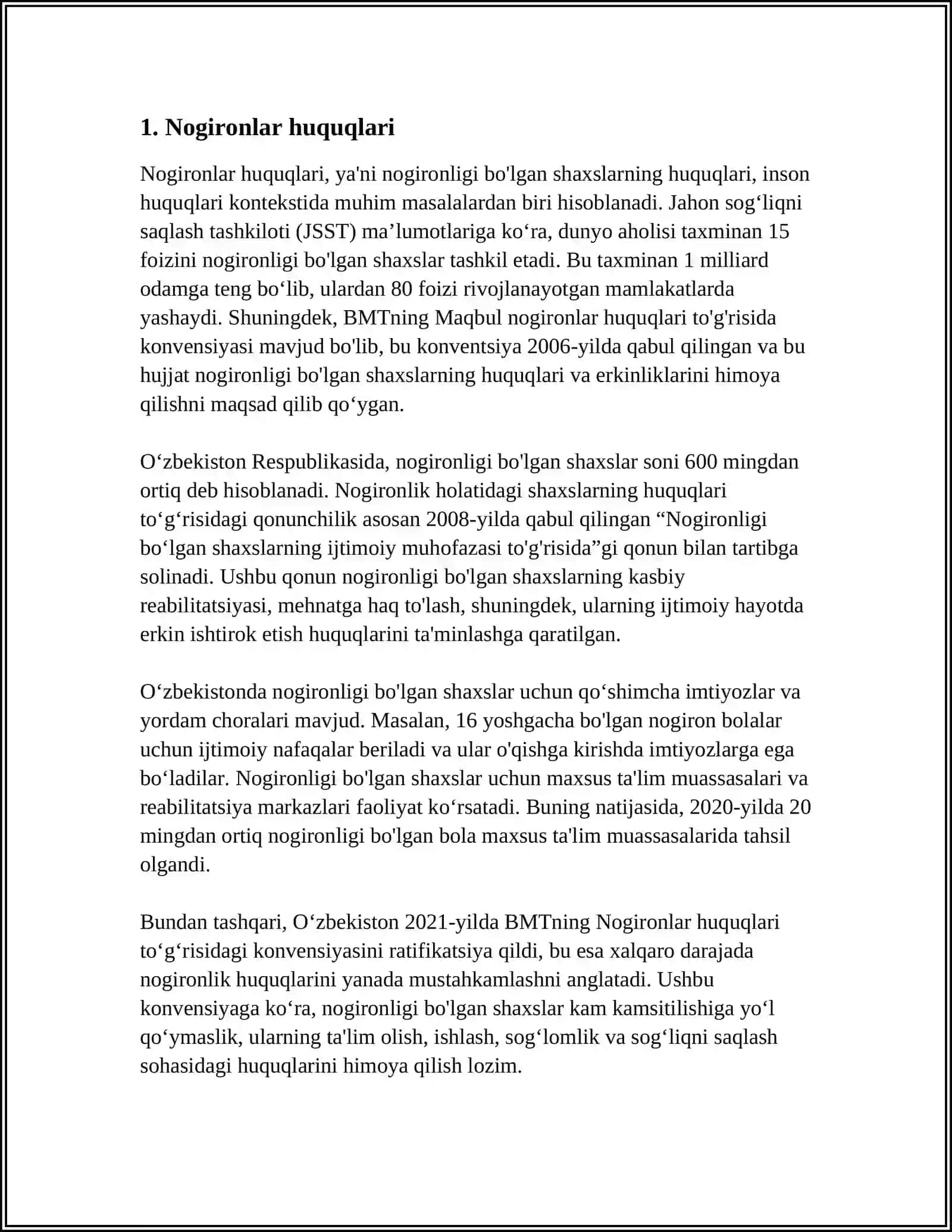 REFERAT Mavzu: NOGIRONLAR QONUNLARI 3
