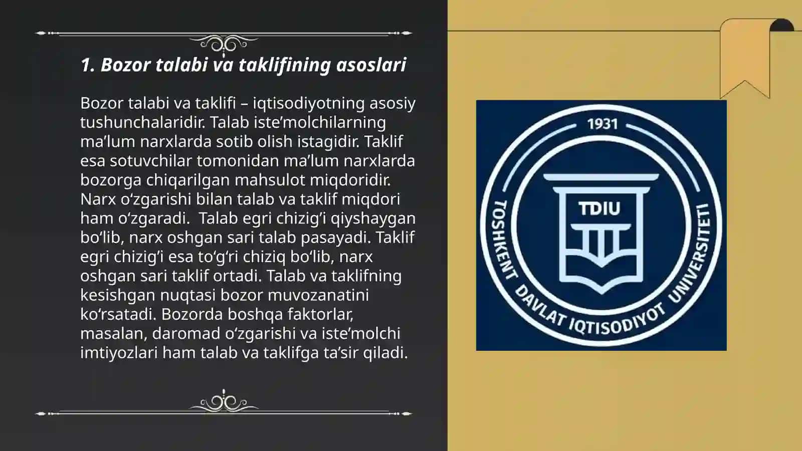 Bozor talabi va taklifining asoslari 3