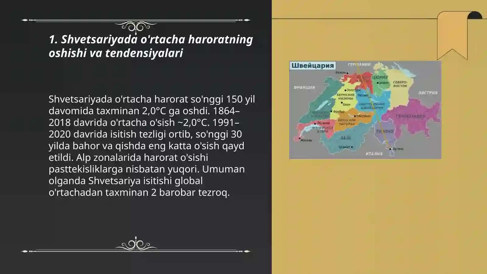 Shvetsariya iqlim o’zgarishi 3