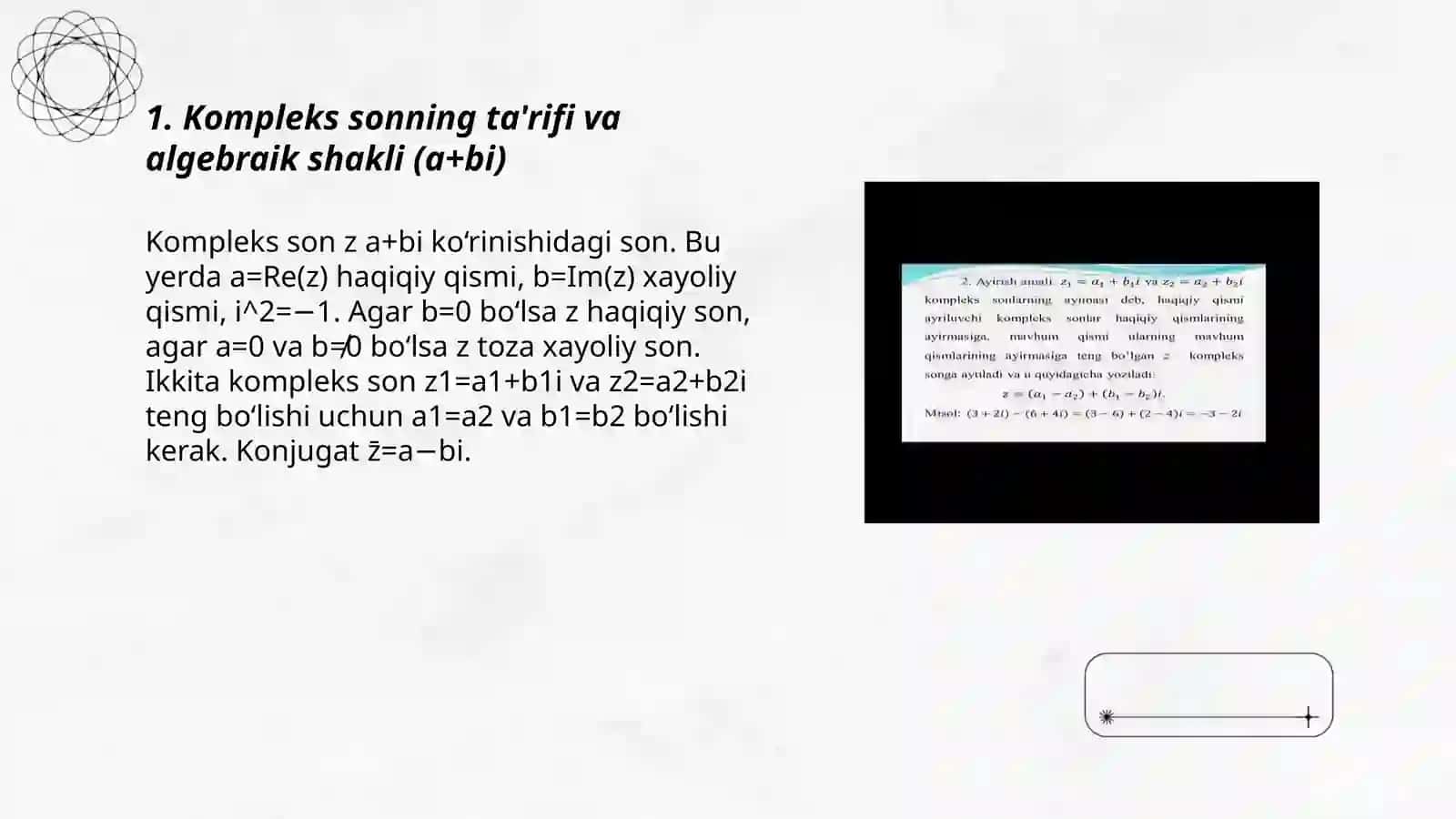 Kompleks sonning algebraik, trigonometrik va ko‘rsatkichli shakllari 3